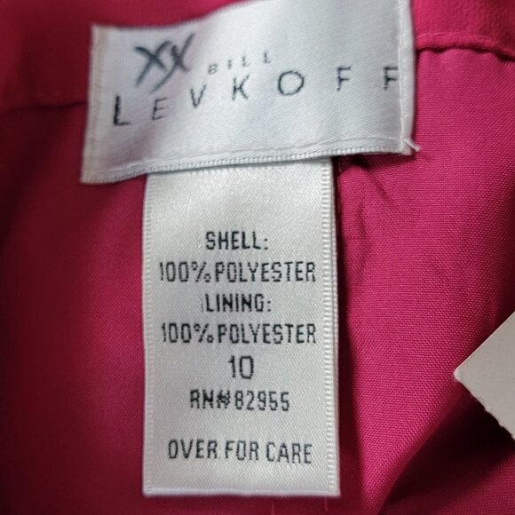 Bill Levkoff Evening Dress One Shoulder Dress Size 10  Pink Ruched Lined Party - Picture 7 of 8